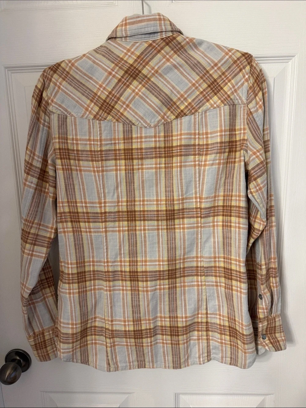 J. Crew Slim-fit western button front shirt in golden hour tartan flannel size 4